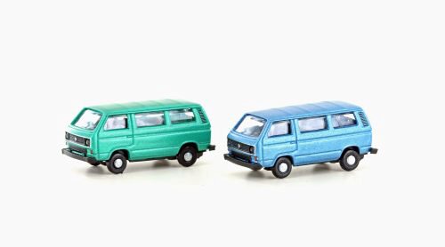 Hobbytrain LC4347 VW T3 2er Set Bus grün+blau (Metallic Serie)